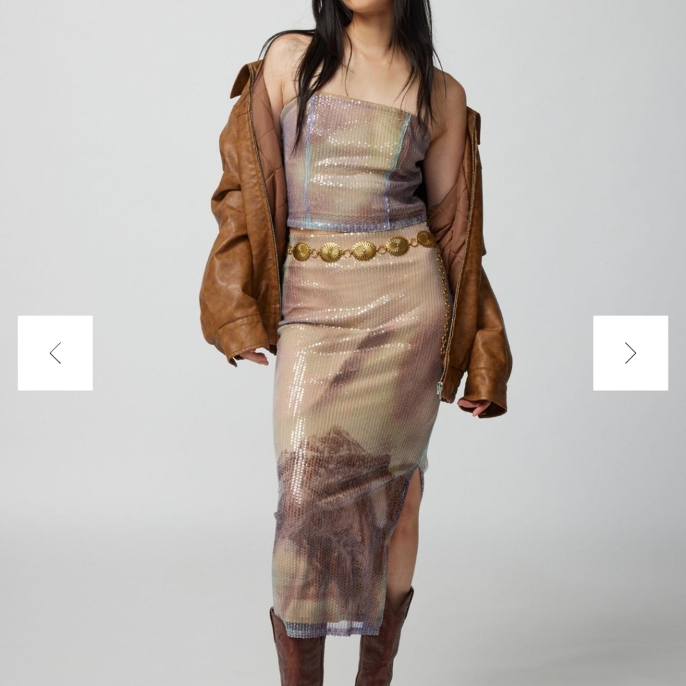 Urban outfitters sequin long skirt medium, new - Picture 2 of 6